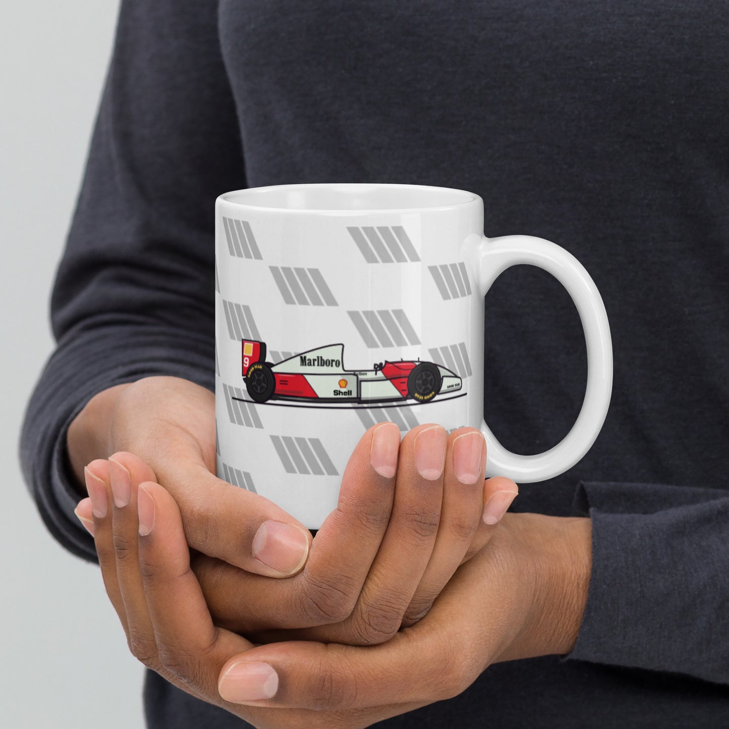 Retro McLaren White glossy mug